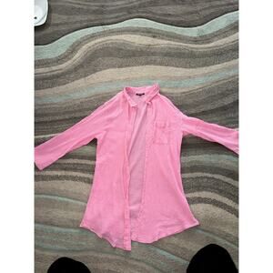 Krishna Lightweight pink krinkle Summer Beach Top Medium